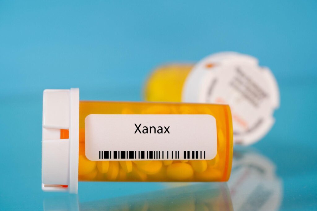 prescription bottle of xanax